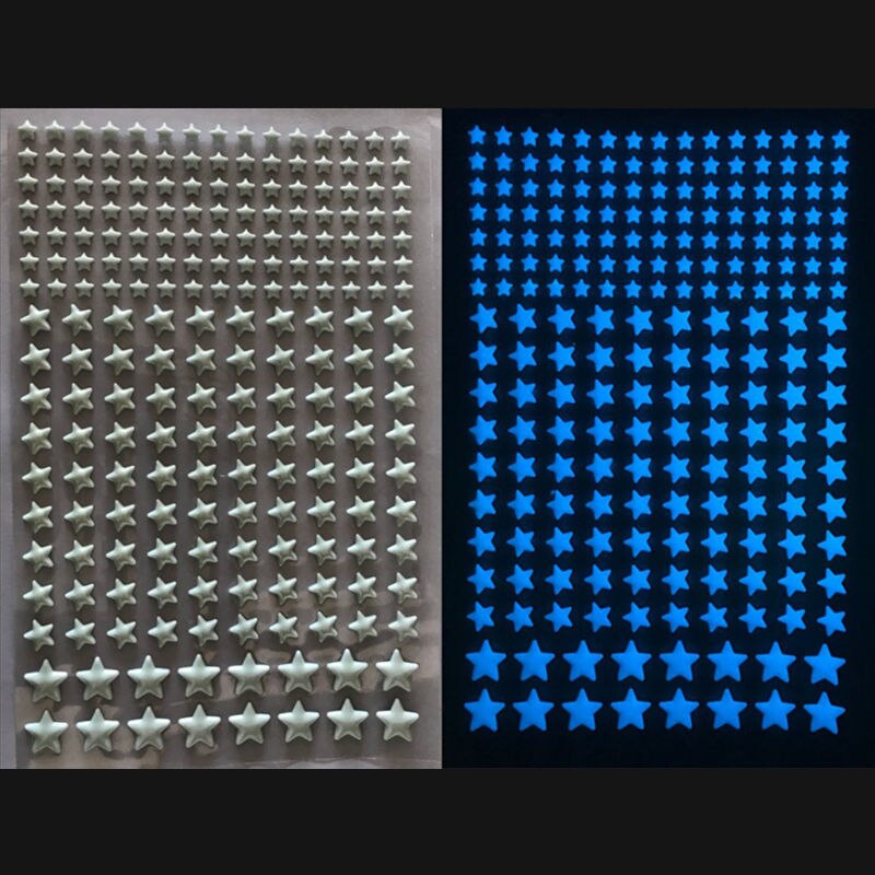 3D Bubble Luminous Stars Moon Dots Wall Sticker for kids room bedroom home decoration Glow in the dark DIY combination Stickers