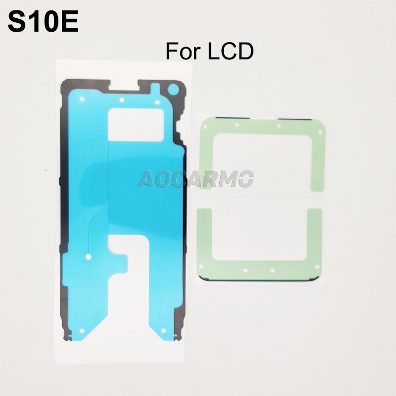 Aocarmo-cinta adhesiva para pantalla LCD de Samsung Galaxy S10E, conjunto completo de SM-G9700, cubierta trasera de batería, Marco, lente de cámara, pegatina, pegamento: For LCD