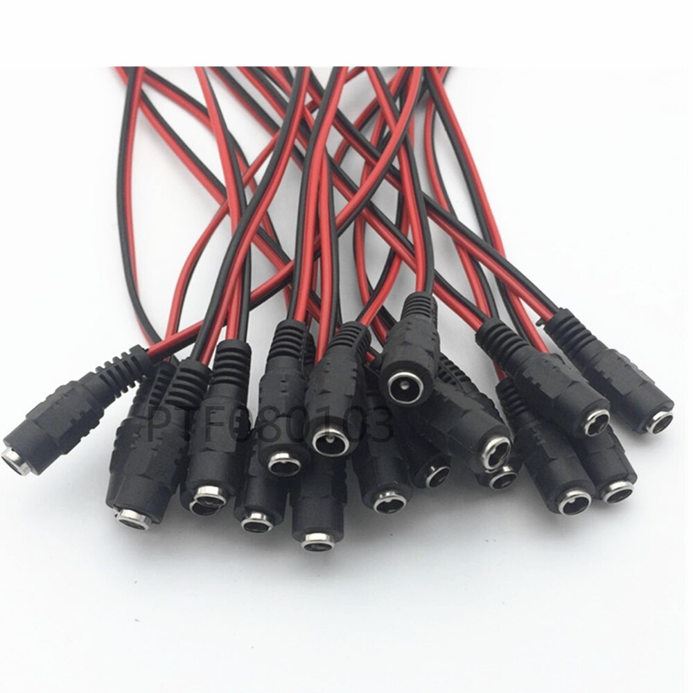 5pcs DC power male female cable 12V Plug DC Adapter cable Plug Connector for CCTV Camera DC plug 5.5*2.1mm 5.5x2.1: mother