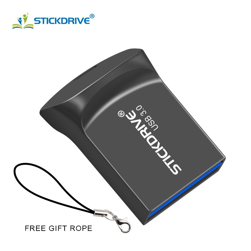 Unidad flash Super Mini, memoria USB de 16gb 8gb, stick usb 3.0 de capacidad real, 64gb, 32 gb, unidad flash USB 3.0: 128 GB / Black