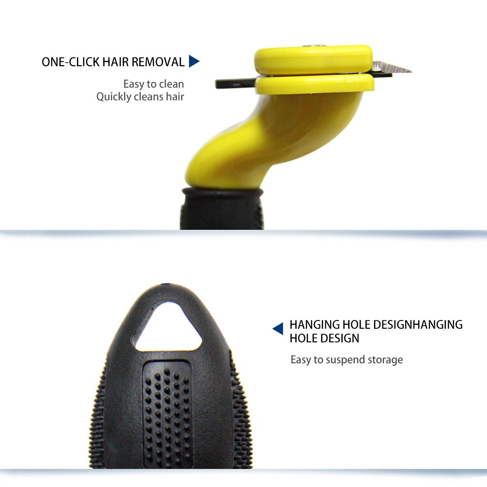 Hond Ontharing Kammen Rvs Voor Bont Hond Kam Borstel Katten Grooming Combs Tool Soft Handvat Huisdier trimmer Product