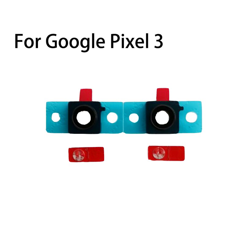 For Google Pixel 3 Camera Frame+Camera Lens+Flash Light With Adhesive Repair Part