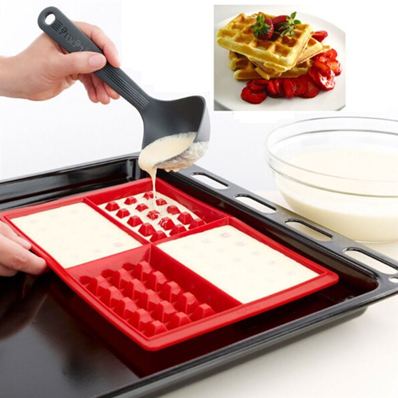 Siliconen Bakvorm Wafel Mold Bakplaat Diy Module Keuken Koken Cake Maken Tool Chocolate Mold Lade