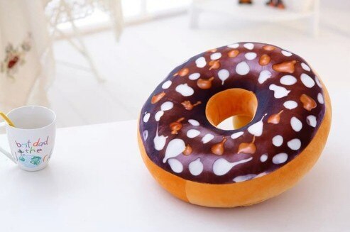 40 centimetri Divertente Ciambella Al Cioccolato Divano Cuscino del Sedile Di Natale Ciambelle Cuscino di Natale Kid Present Giocattolo di Riempimento del Cotone DEI PP Cura Della Mano Auto stuoie: 11