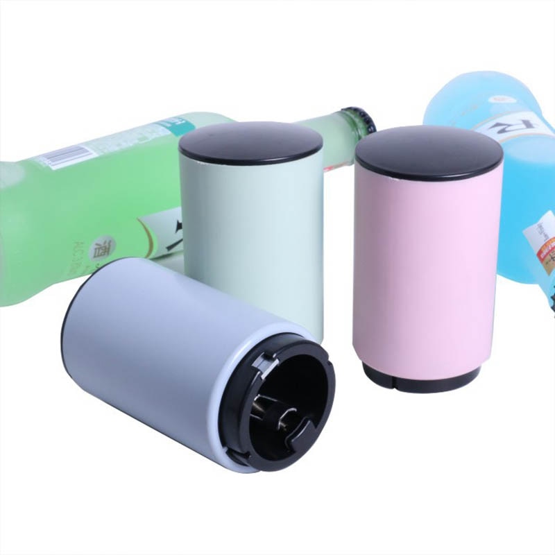 Portable Push Down Magnetic Drinking Bottle Opener Set Bar Tools Bottle Opener Kitchen Plastic Automatic Fast Beer Opener