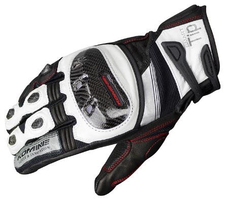 Komine  gk 193 beskytte læder mesh handsker motorcykel motocross scooter ridning scooter handske: Sort hvid / Xl