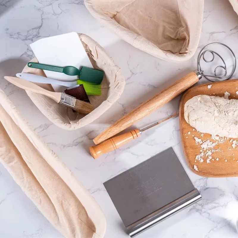 Cesta a prueba de pan, juego Banneton o herramientas para pan, cesta de mimbre Natural opcional, fermentación de masa, cesta para pan, utensilios para hornear