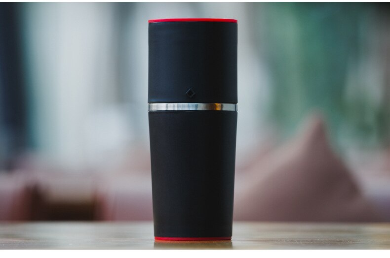 Manual Coffee Maker Hand Pressure Portable Espresso Machine Cafetera Pressing Bottle Pot Cafe Tool For Outdoor Travel Use: Gentleman Black