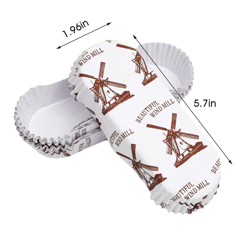 200Stck Windmühle Cupcake Verpackung Muffins Stiefel bilden Papier Backen Tassen Haustier Film Wärme Beständig Brot Tablett Küche Kuchen Werkzeuge neue
