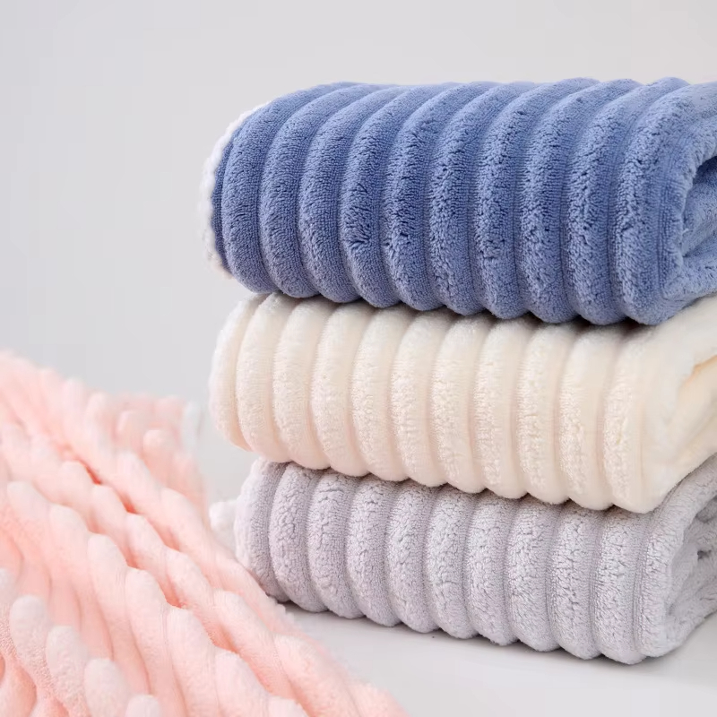 Coral fleece towel, large bath towel, thickened face towel, household quick drying, absorbent, soft and non shedding towel