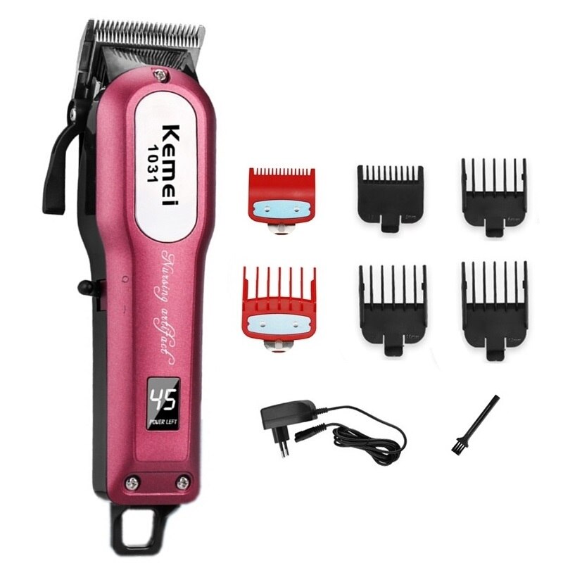 Cord/cordless hair clipper rechargeable hair trimmer for men electric cutter hair cutting machine hair cut barber: 6pcs comb