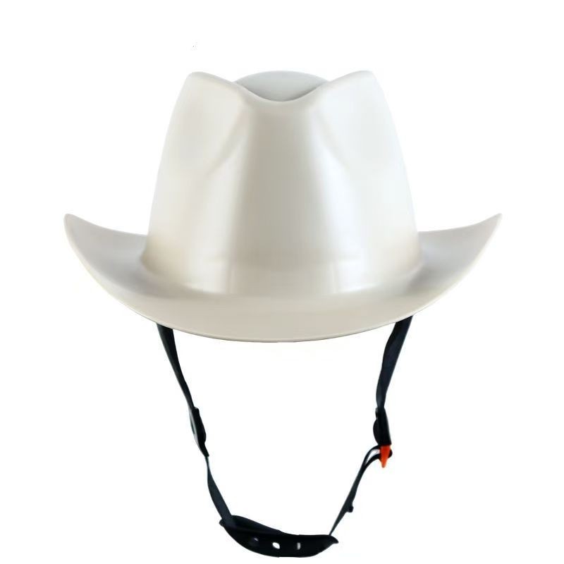 Full Brim Cowboy Hard Hat with High Goggles Outdoor Protective Safety Helmet ANSI Certified Sunshade Hard Cap: Beige
