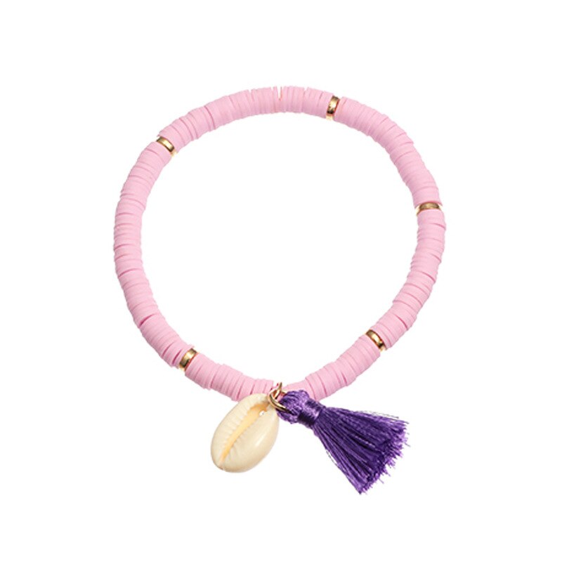 sommer Bohemien Ethnischen Meer Hülse Armbinde Frauen Quaste sandig Strand Natürliche Conch Bunte Armbänder Schmuck Für Mädchen