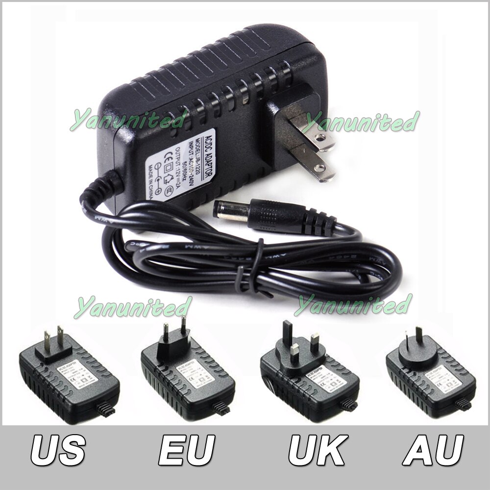 US/EU/UK/AU AC ZU DC 12V 2A Netzteil Adapter für CCTV System Sicherheit kamera