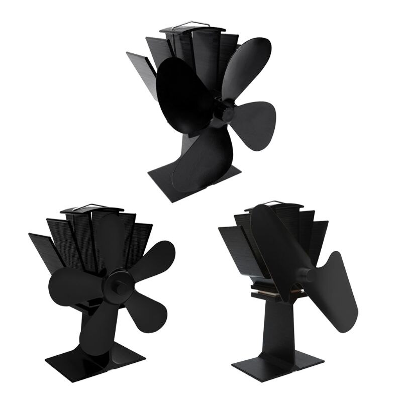4 siipeä lämpö itsetoiminen liesituuletin alumiini hiljainen ympäristöystävällinen polttoaineensäästö puutakka takka ecofan-yl -505b