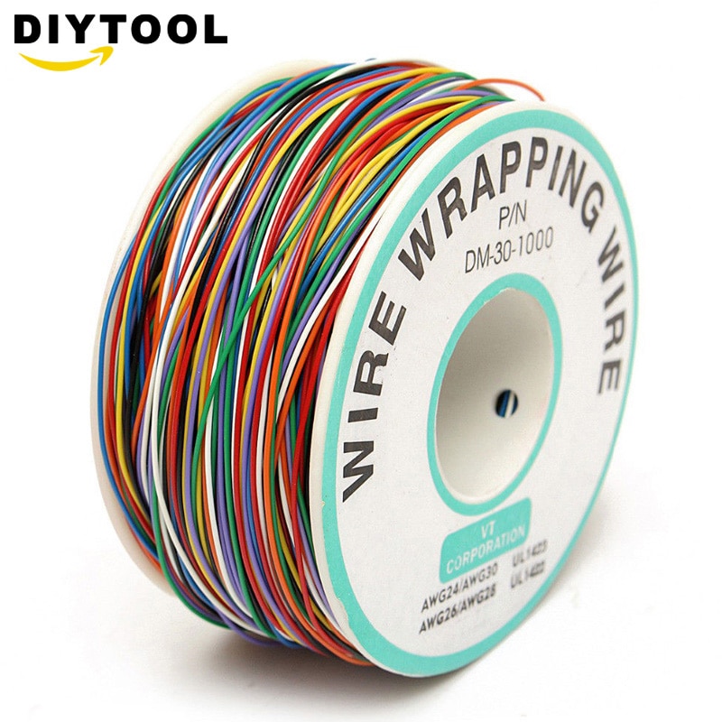 8 farben P/N B-30-1000 30AWG FARBIGER Verpackung Draht Jumper Kabel flexibel PVC Elektronische leiter Draht Anschluss FÜR PCB