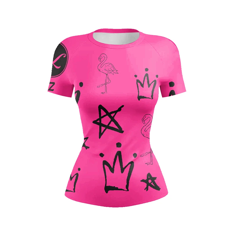 Camiseta de compresión Rashguard para mujer, anime de película, gimnasio, culturismo, yoga, delgada, serrée, Y-dehors, boxe, MMA
