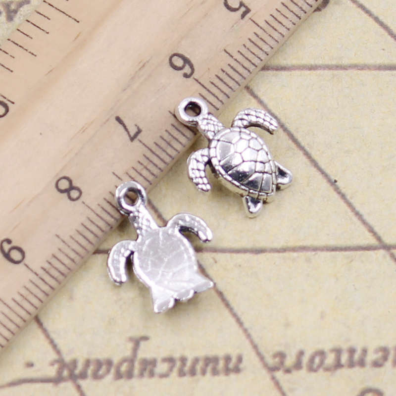 10 stücke Charme Schildkröte Schildkröte 15x12mm Tibetischen Silber Farbe Anhänger Für Schmuck, Die DIY Handgemachten Handwerk