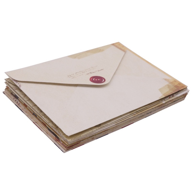 24 Pcs Mini Vintage Envelop Kleine Verse Kantoorbenodigdheden Student Envelop Verschillende Patronen Papier Envelop