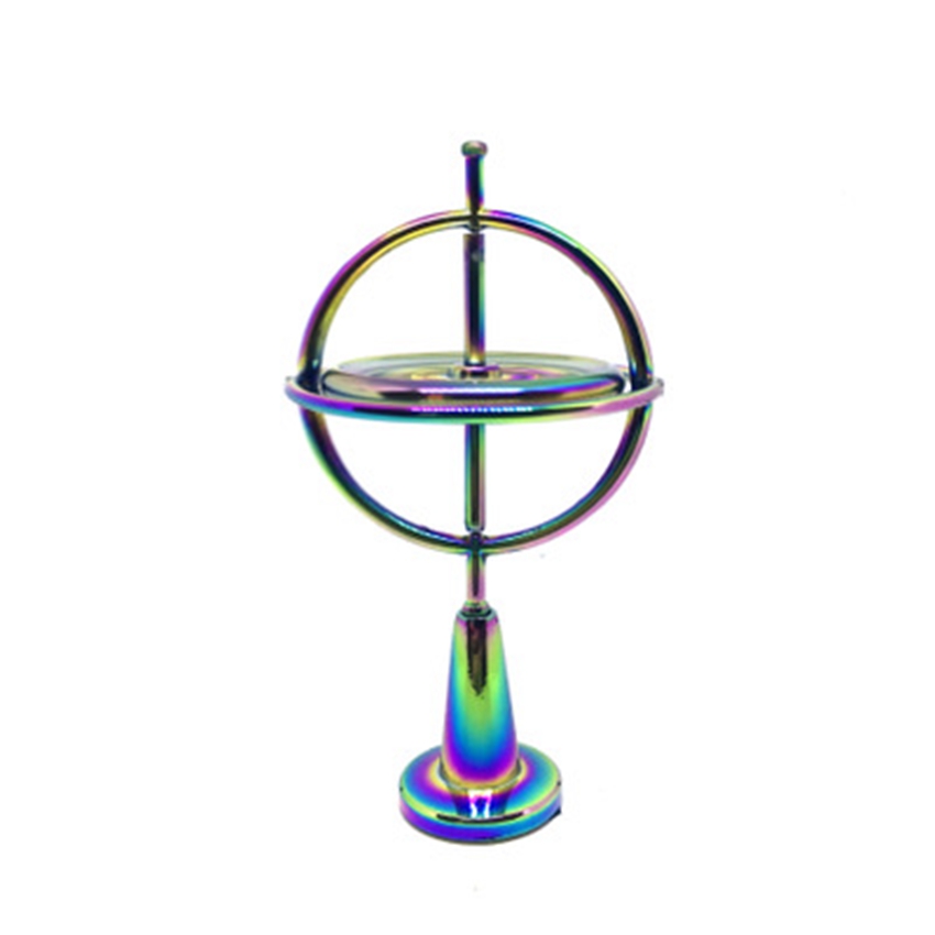 Dekompression roterende sfærisk gyroskop kinetisk skrivebordslegetøj metal gyrostrømmende fingerlegetøj til voksen