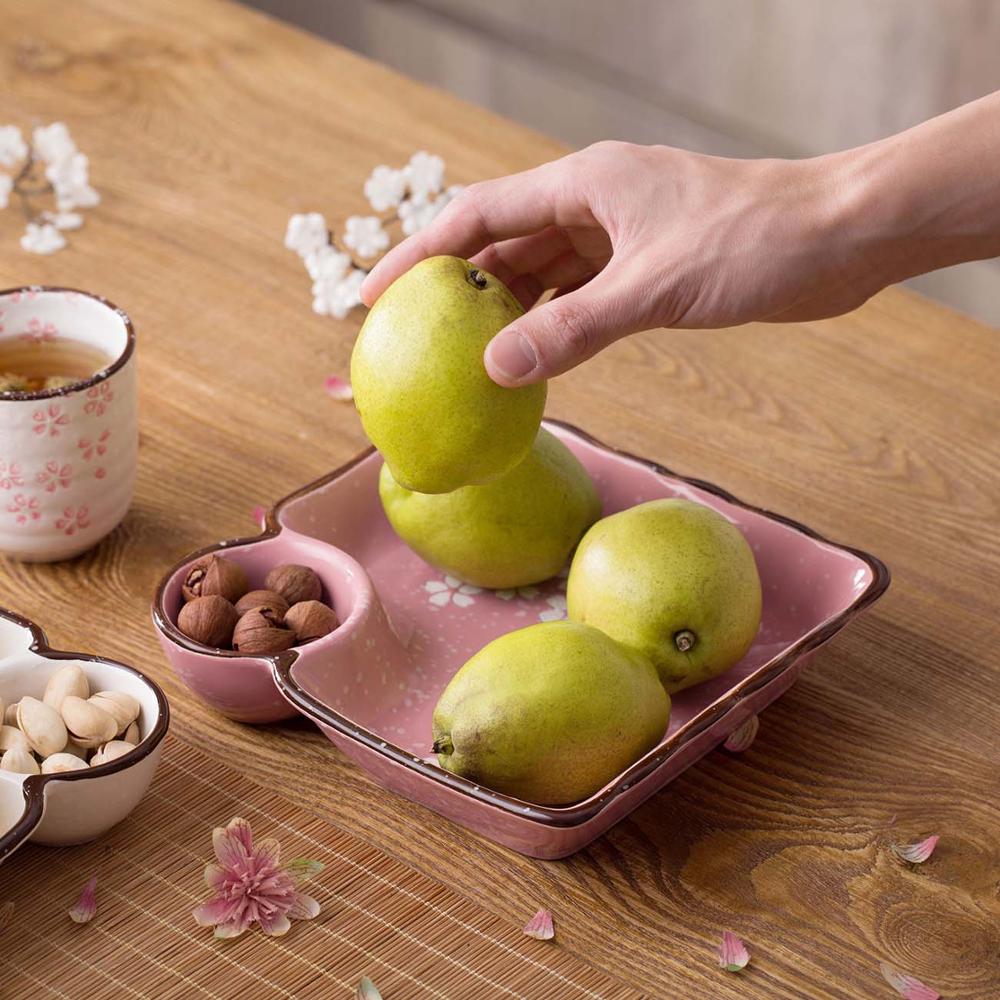 Plato de cerámica para Dumplings, tazón de Sushi, plato de salsa, vajilla de cocina, platos de cena, postre, fruta, bandeja de plato de Sushi