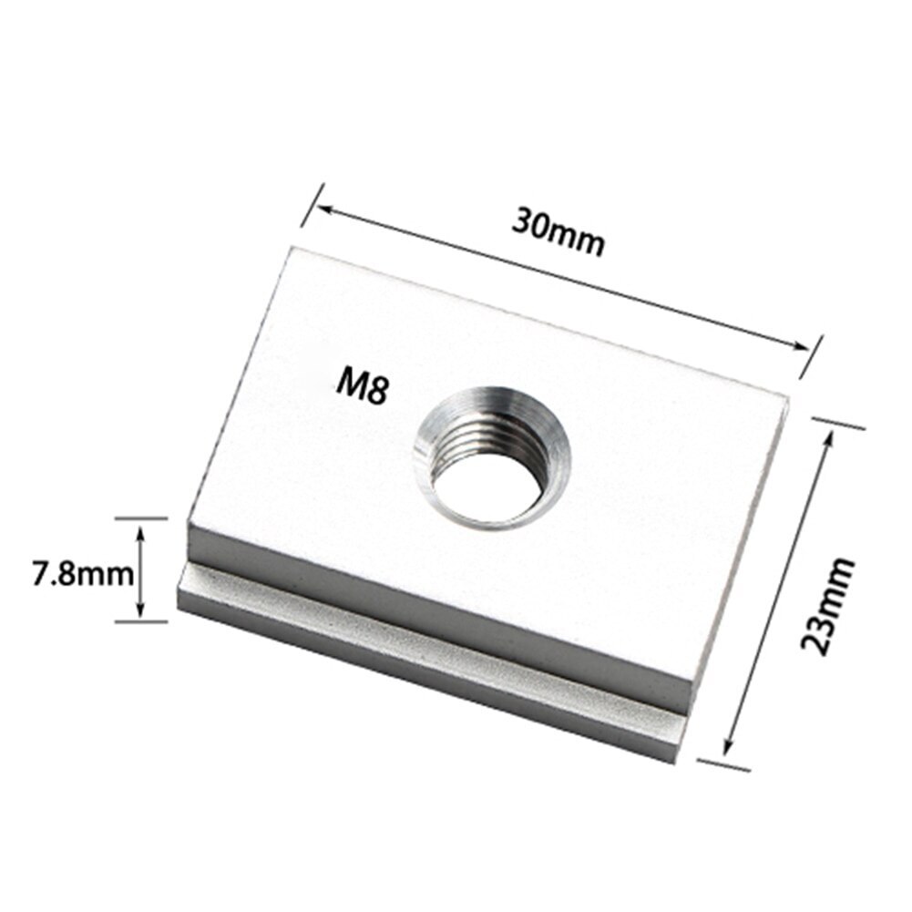 10pcs M6 M8 Aluminum T Slot Nut T-Track Sliding Nut for Woodworking Tool Lock Clasp Accessories: M8 10Pcs