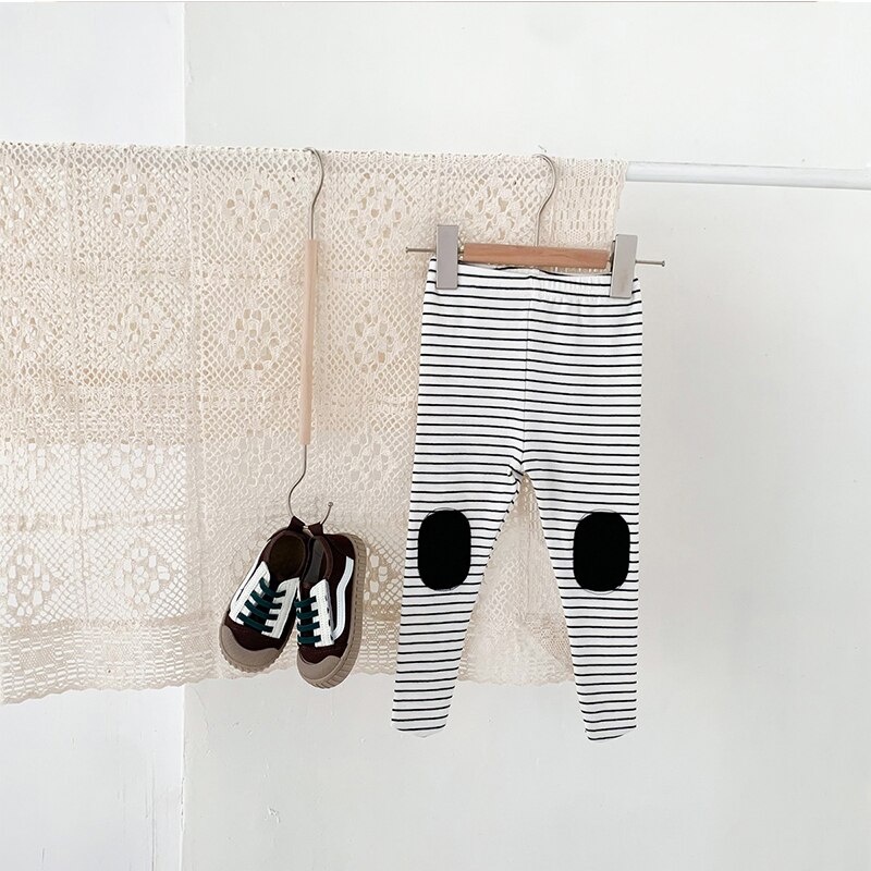 Neue Frühjahr und Herbst Baby Gamaschen Gestreiften Gamaschen Gamaschen Knie schleichend Gamaschen Komfortable Koreanische Weibliche Baby Jungen Hosen: Beige / 12-18M