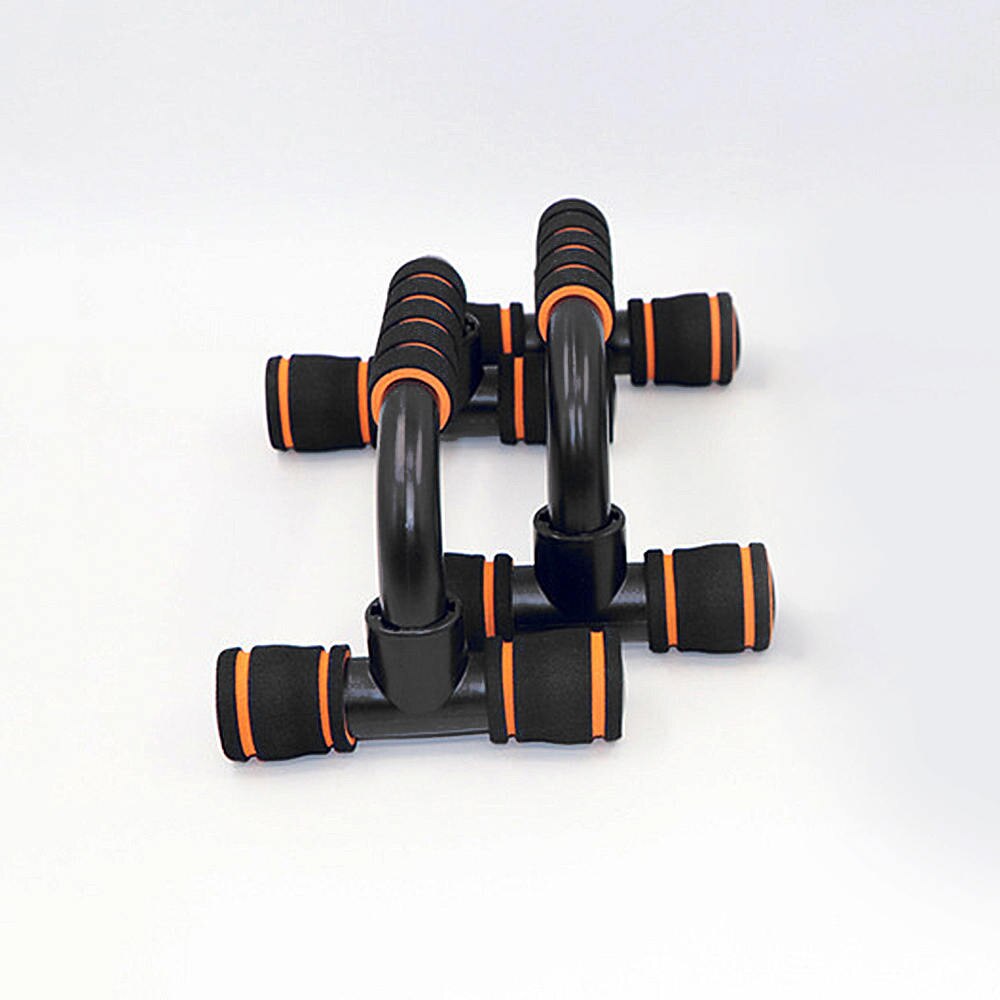 1 sett oransje og svarte push-ups treningsutstyr push up bars håndtak pushup stativer hjemmetreningsstudio fitness treningsskum stativ