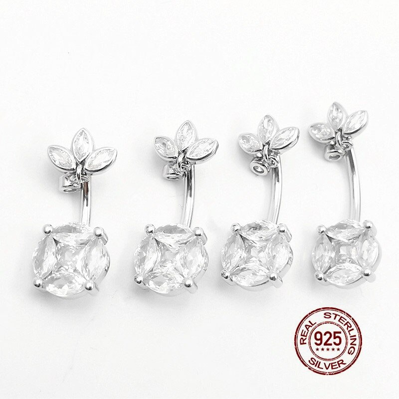 HelloLook – Piercing nombril en Zircon argenté S925, 2022, bijoux pour le ventre, Sexy, pour femmes