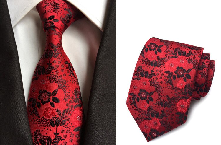 Fabrik 8cm slips blomster blomst jacquard vævet klassiske mænd halsbånd bryllupsfest gravatas brudgom silke slips: Kt186