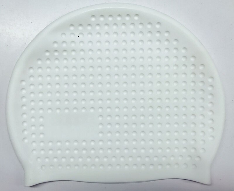 100% Silicone Swimming Cap Men Women Unisex Swim Pool Swimming Caps Non-toxic High Elastic Free Size Adults Surfing &amp; Diving Hat: white