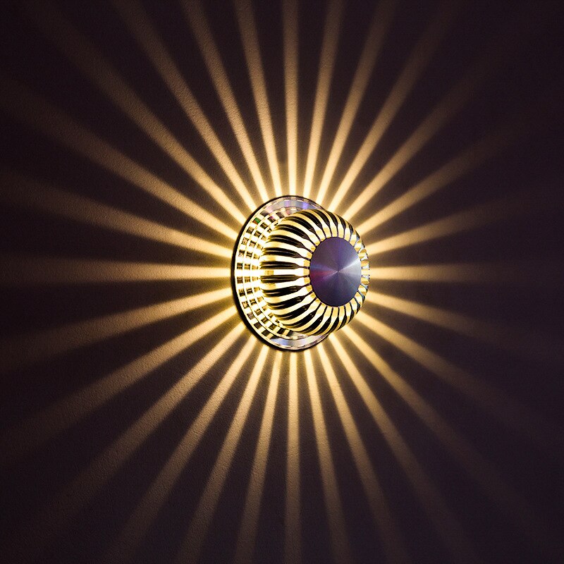 Dimbar/ej 3w led väggfäste ljus taklampa armatur modern inredning belysning disco korridor sovrum silver skal