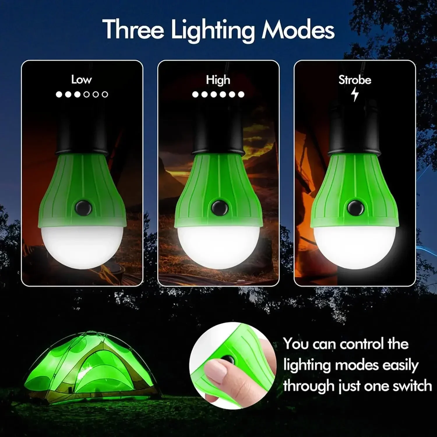 Mini lanterne portable étanche, éclairage de tente, ampoule LED, lampe de secours extérieure, lampe de poche Face Hook, lumière de camping