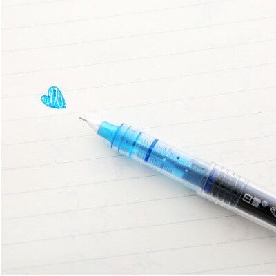 1 Pcs Gerade Flüssigkeit Nadel Typ Farbe Stift Wasser Gel Stifte Kunststoff Kugelschreiber Schule Schreibwaren: Light blue