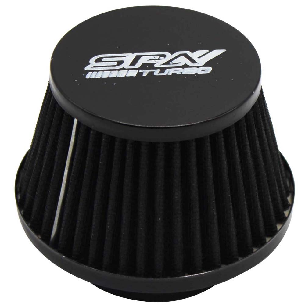 Universal air filter high flow intake system washable reusable cone mesh Black: 2pol x 82mm