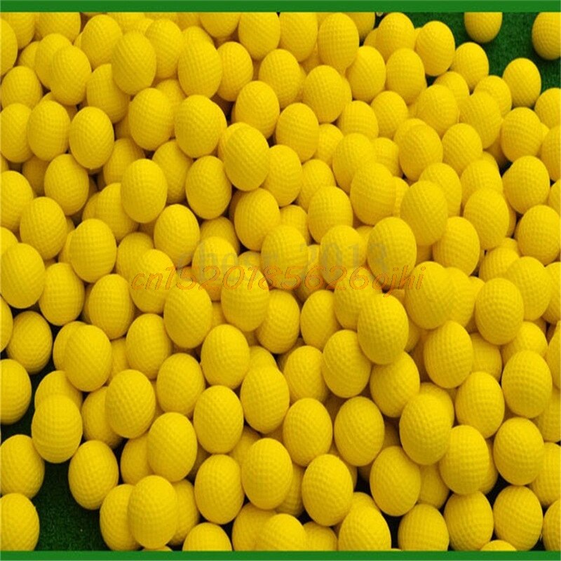 Træning øv golf elastik pu skum bolde gul 10 stk indendørs udendørs sport  #h030#
