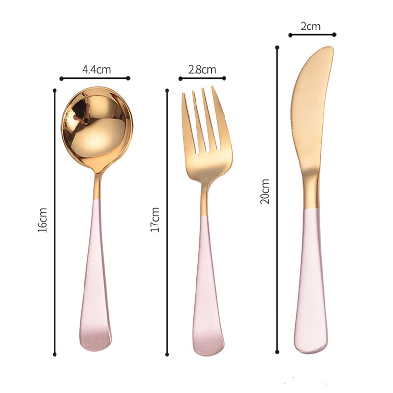 Tableware Stainless Steel Cutlery Set Kitchen Knives Forks Spoons Set Luxury Dinnerware Set Dinner Wedding Mirror Black Cutlery