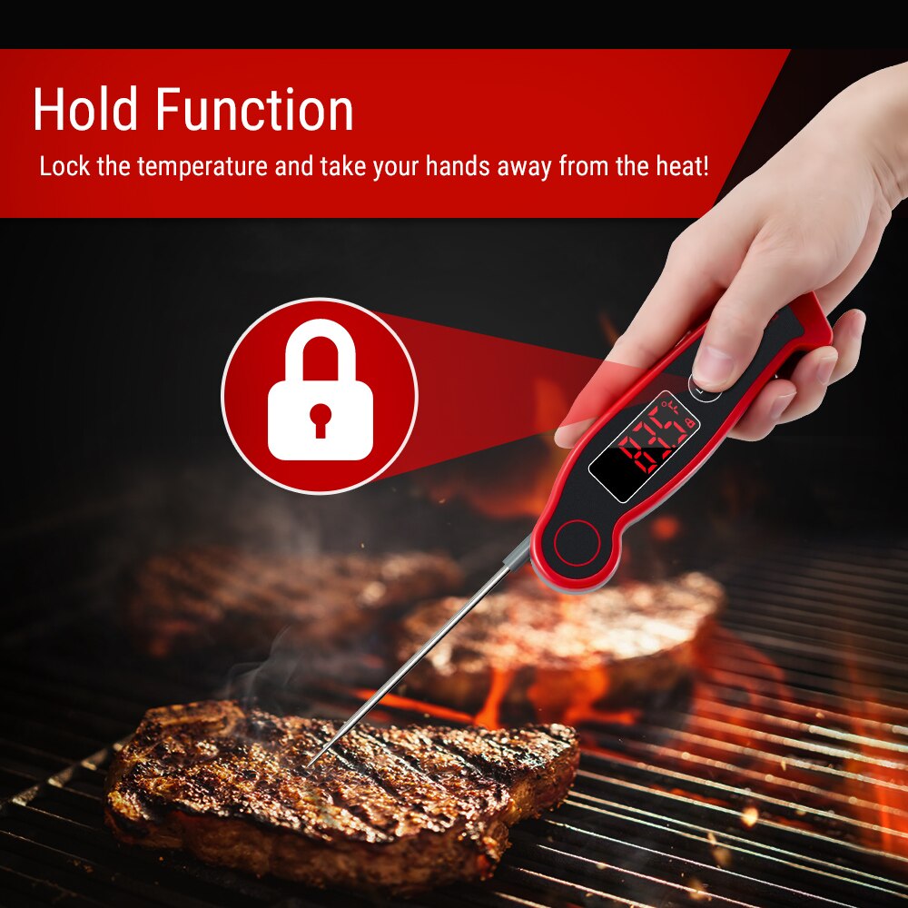 Thermopro TP19 Instant Snel Lezen Digitale Vlees Thermometer Waterdicht Grillen Bbq Thermometer Led Display Keuken Thermometer