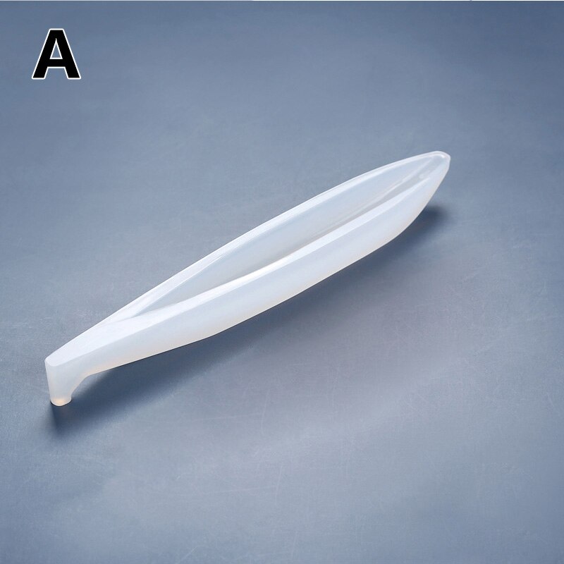 Molde de silicona transparente hecho a mano, moldes de fundición de resina epoxi, bolígrafo DIY, suministros para manualidades decorativas, 1 unidad: A