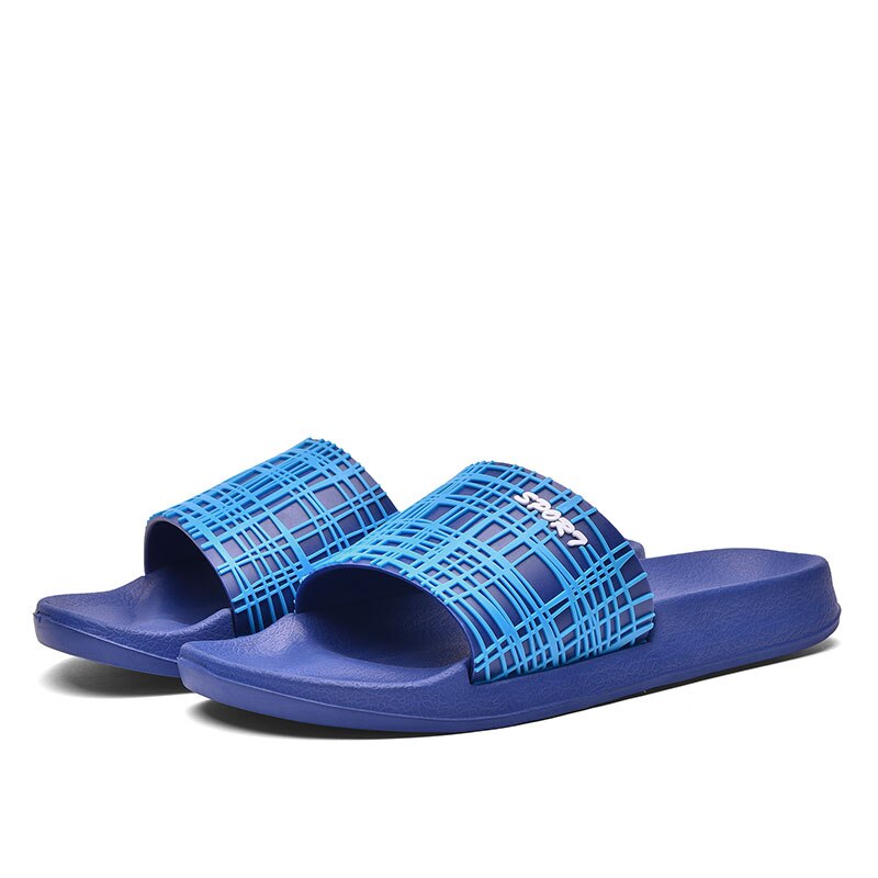 Orna-Zapatillas de playa para hombre, calzado antideslizante informal, para exteriores,: Blue / 10