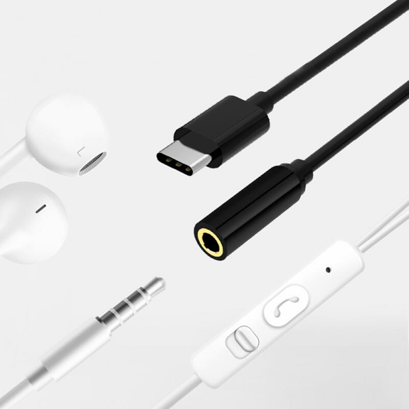2 stylesUSB Typ C zu 3,5mm Kopfhörer Kopfhörer Kabel Adapter USB-C zu 3,5mm Jack Aux Kabel für Samsun xiaomi Huawei