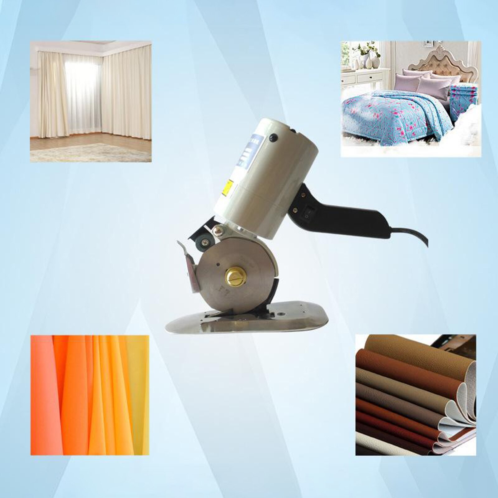 Rotary Electric Cloth Cutter Leather Fabric Card Fabric Cutting Machine 90mm