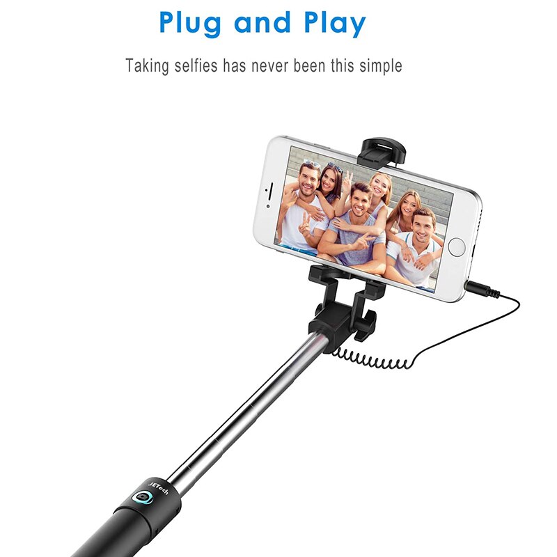 Monopod Selfie Stick Voor Apple Iphone 11 12 Pro Max Mini Xs X Xr 8 7 Plus Se Uitschuifbare handheld Wired Selfiestick Sticks