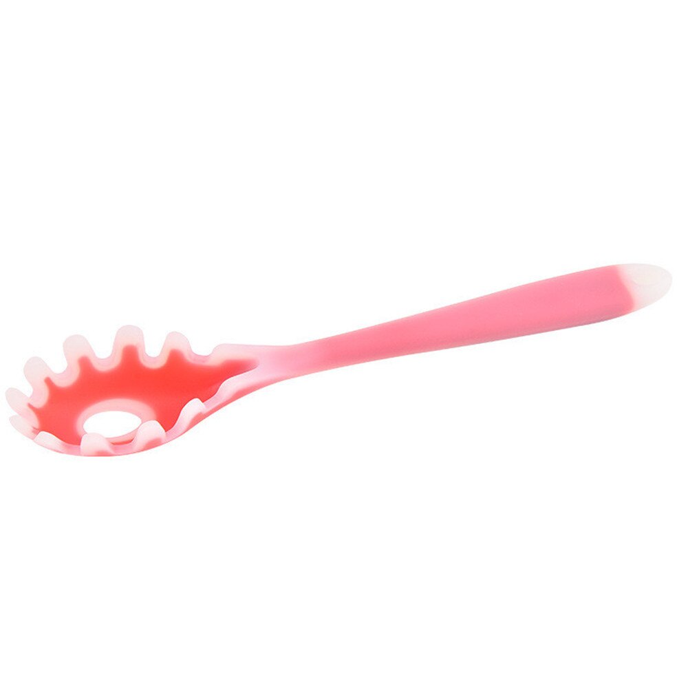 Siliconen Pasta Noodle Lepel Pasta Scoop Vergiet Noodle Spaghetti Pollepel Slot Lepel Nylon Vergiet Keuken Gadget Eco Vriendelijke: Transparent red