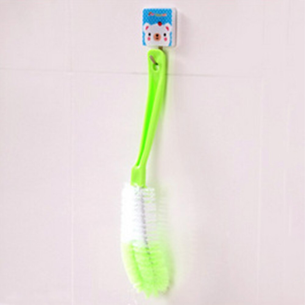 Tasse multifonctionnelle en plastique pour bébé, lavage de la maison, brosse de bouteille à Long manche décontracté, outil de couleur aléatoire suspendu, nettoyage de la cuisine