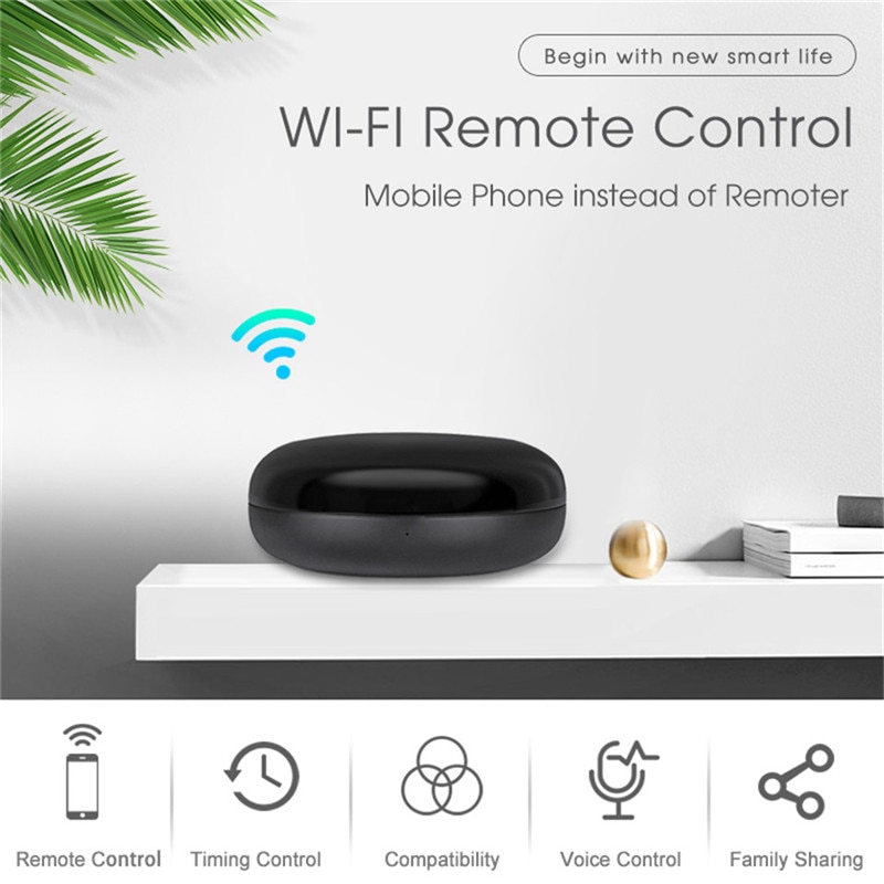 Wifi smart ir fjernbetjening infrarød universal smart life app kontrol en til alle tv dvd aud stemme trådløs fjernbetjening