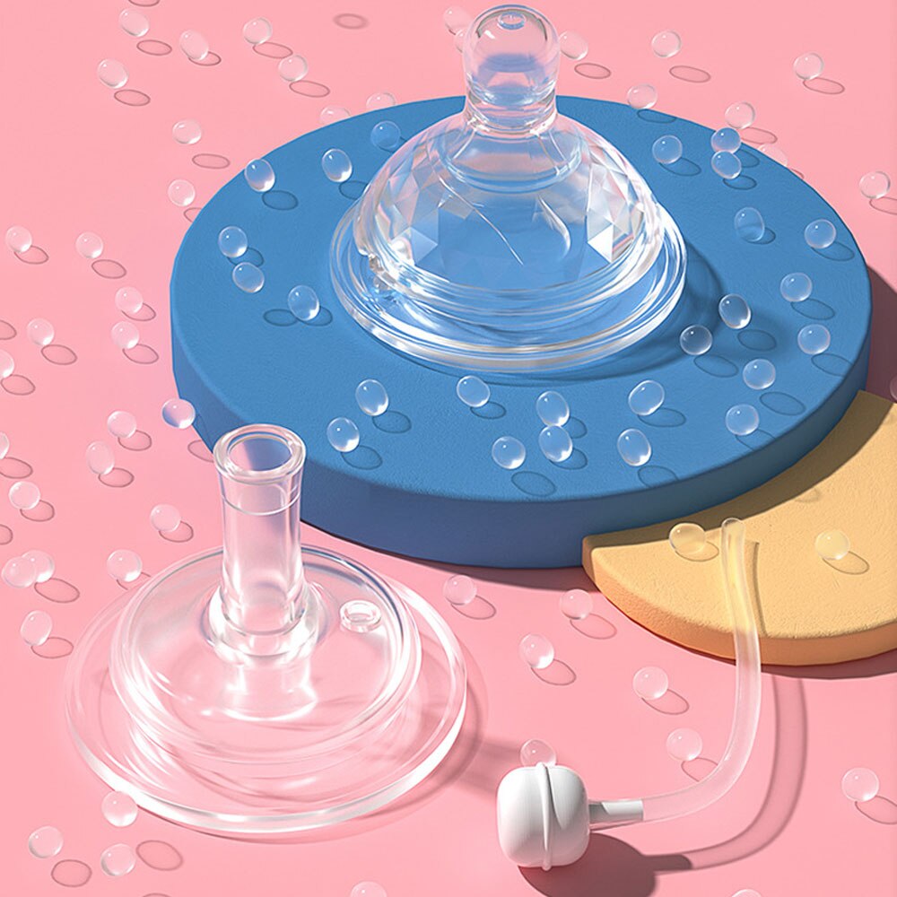 Biberon anti-fuite sans BPA pour bébé, gros calibre, bec de canard, eau, lait, PPSU, avec paille en Silicone
