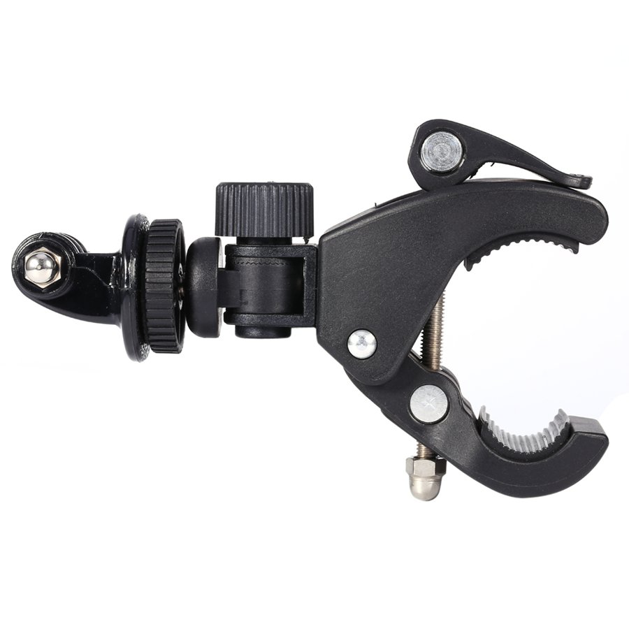 GloryStar Black Bike Bicycle Motorcycle Handlebar Handle Clamp Bar Camera Mount Tripod Adapter For Gopro Hero 1 2 3 3+ 4