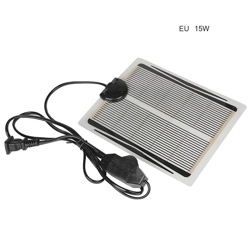 Para Mascotas calentador de reptil Pet almohadilla de calefacción para vivero de reptiles terrario calentador con termostato controlador enchufe de la UE: 15W