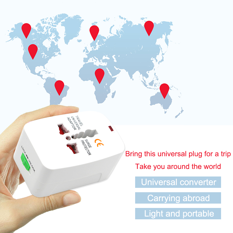 Common 250V 10A Universal EU UK AU US AC Travel Power plug Charger Adapter Abroad Conversion Adaptor Socket Global Plug